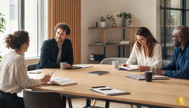 Équipe retrouvant progressivement son rythme de travail à la rentrée