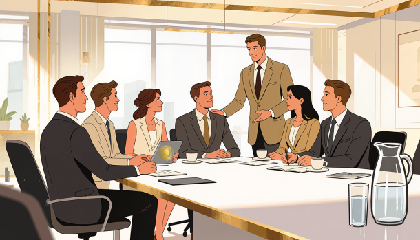 Manager échangeant avec son équipe dans une posture de confiance afin de renforcer l’engagement, l’autonomie et la coopération au travail.